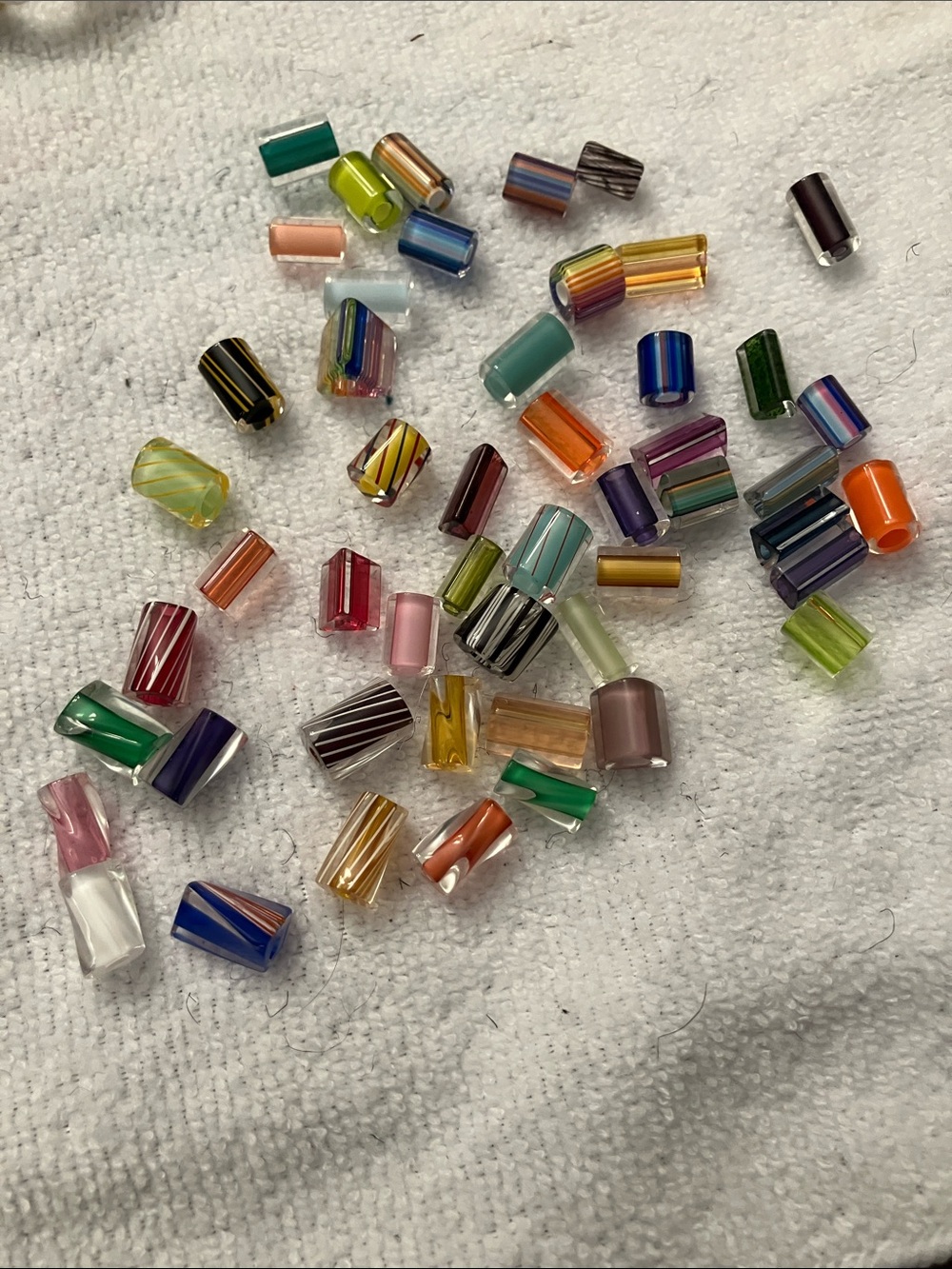 Mixed Multicolor Glass Beads - Assorted Colors 50 total